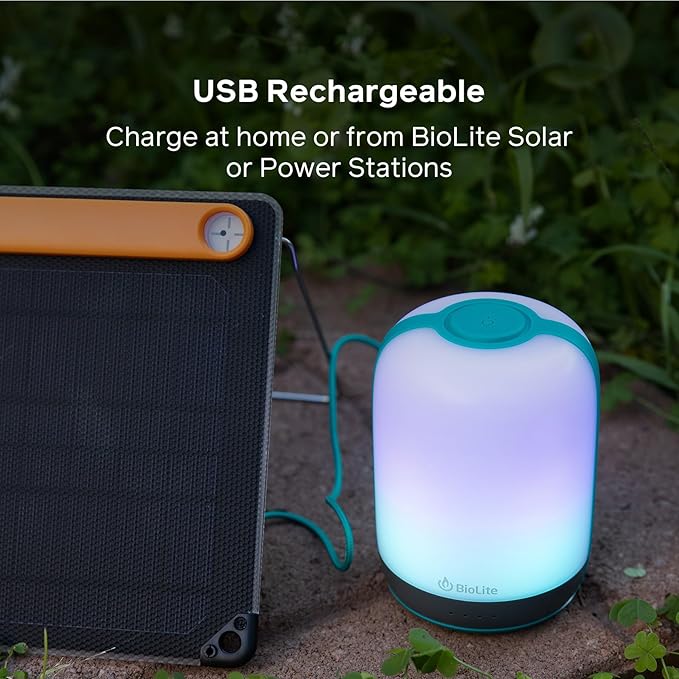 BioLite Alpenglow Multicolor USB Lantern with Rechargeable Battery and Charging Port, Alpenglow 500