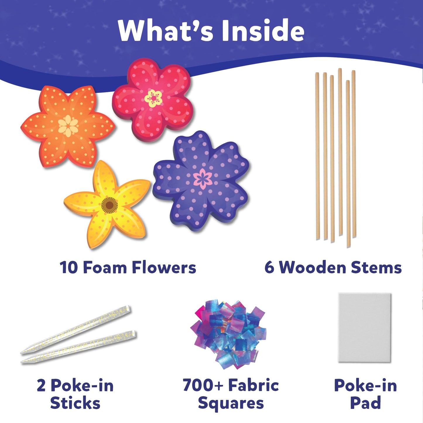 Skillmatics Poke-in Art - Flower Bouquet, Mess-Free Creative Activity, DIY Wood Craft Kits, Gifts for Girls & Boys Ages 4, 5, 6, 7, 8, 9