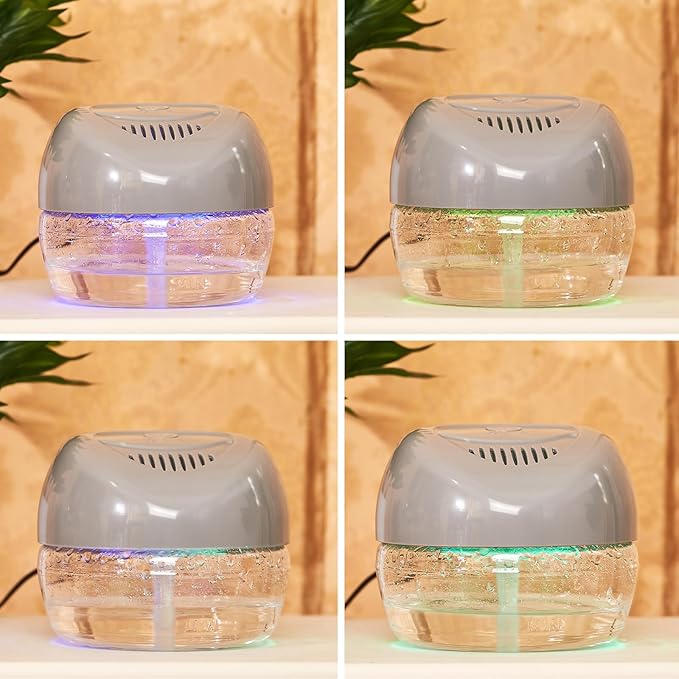 Water-Based Purifier Air Washer, Variable Speed Air Washer Aroma Diffuser with 7 Color 6 LED Night Light, Aroma Fresher Small Air Cleaner, Air Revitalizer & Freshener for Home, Office