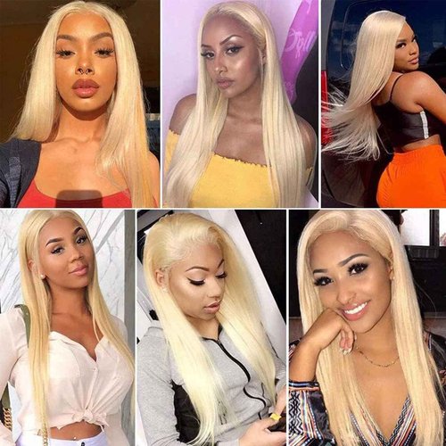 Habiliana Bundles Human Hair 20 22 24 Inch Straight Blonde 613 Human Hair Bundles 11A Unprocessed Brazilian Virgin Quick Weave Hair Extensions for Black Women