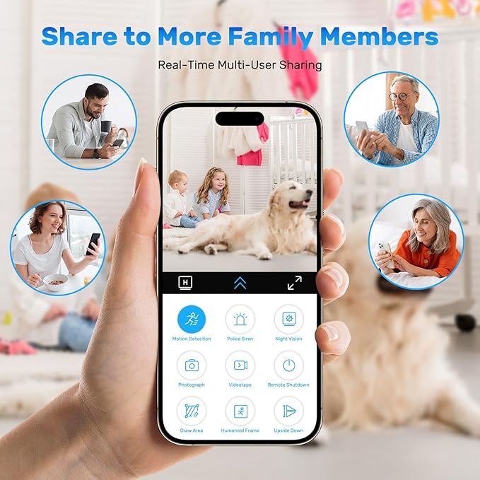Wireless Home Camera Mini WiFi Security Camera 4K Small Cameras House Indoor Outdoor Cam Tiny Door Pet Cameras Nanny Wireless Camara Smart Motion Detection Surveillance Home Office No Need WIFI Camera