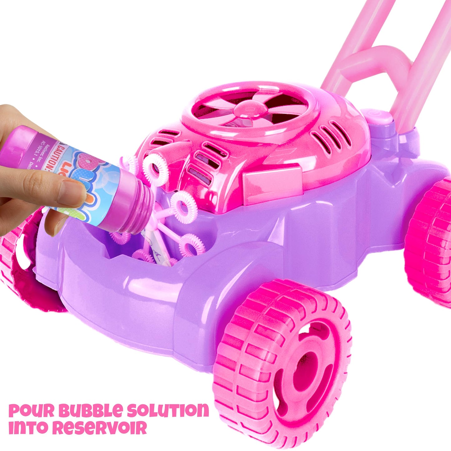 ArtCreativity Bubble Lawn Mower for Toddlers 1-3, Kids Bubble Machine for 1-Year-Old Girl Gifts, Summer Outdoor Push Gardening Toys for Kids Age 1 2 3+ Birthday Gifts for Preschool Girls