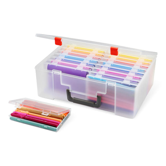 Amazon Basics 4" x 6"" Photo Storage Case and Craft Organizer with 16 Inner Cases"