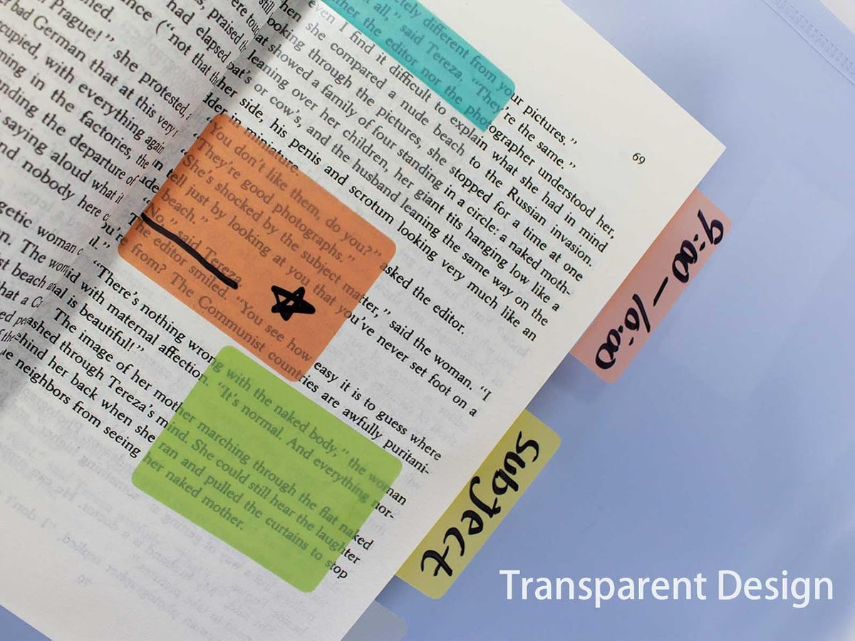 ELII 300 Pcs Tabs 2 Inch Sticky Index Tabs, Writable and Repositionable Book Tabs Page Tabs Colored Page Markers, Tabs for Books, Notebook Tabs, Tabs for Annotating Books (Pastel)