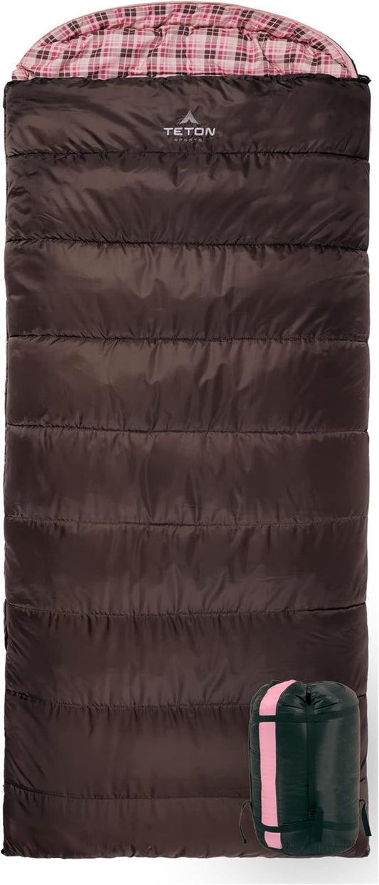 Teton Celsius Regular, -25F, 20F, 0F Degree Sleeping Bags, All Weather Bag for Adults and Kids, Camping Made Easy and Warm, Travel Sack Included