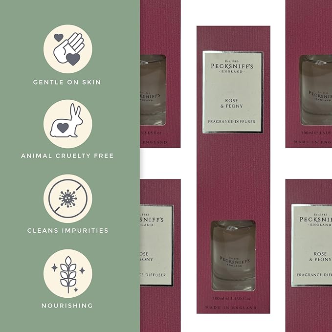 Pecksniff's Rose & Peony Diffuser | 200 ml/6.76 Fl Oz