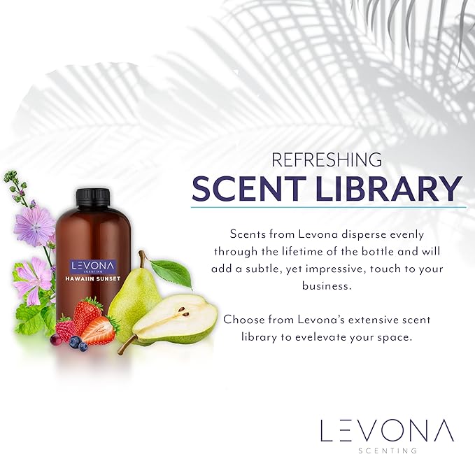 LEVONA SCENT Machine Lavanda: Up to 6000 SQFT HVAC Diffuser- Waterless Scent Air for Office, Hotel & Home Diffuser - Fragrance + Remote Control App Lavanda 2000