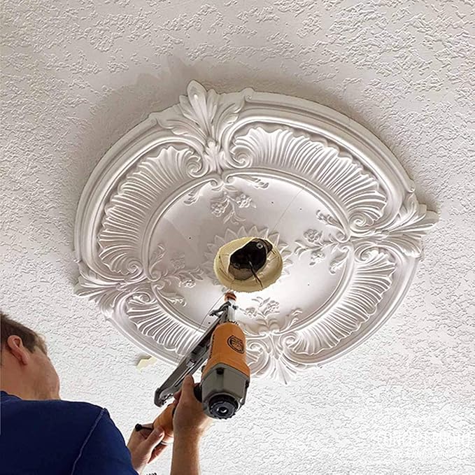 Ekena Millwork CM12BRBMF 12 1/2"OD x 3 7/8"ID x 3/4"P Bradford Ceiling Medallion, Brushed Mahogany