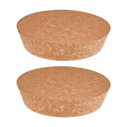 OLYCRAFT 2 Pcs Large Cork Stoppers 5.5~4.7 inch Tapered Cork Plugs Wood Corks Lids Bottle Lids Stoppers Wine Bottle Stoppers Wood Jar Corks for Kitchen Wedding Favor Canning - 3cm Thick