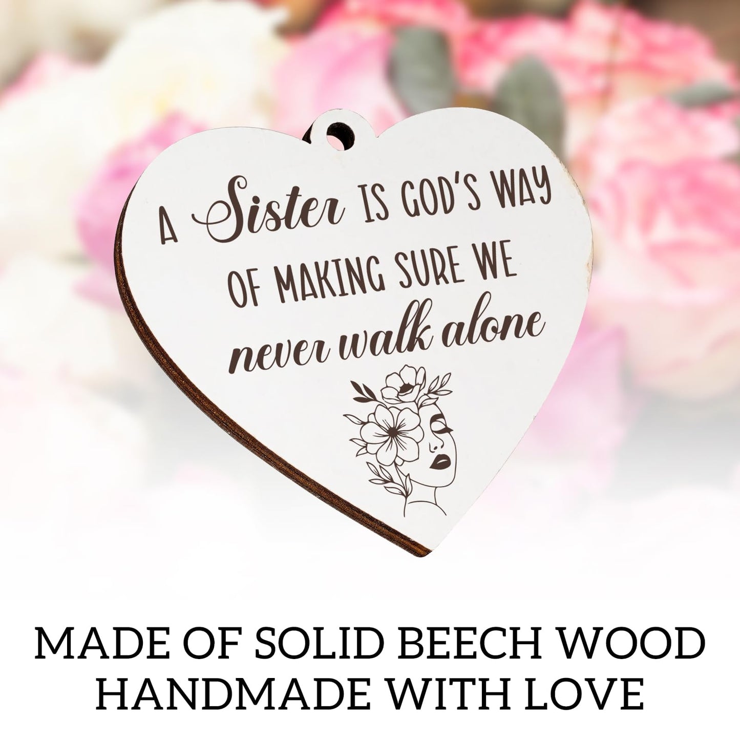 Hudiegify A Sister is God's Way of Making Sure We Never Walk Alone - Sister Picture Frame Sis BFF Best Friend Besties Birthday Gifts from Sis Adult (Display Two 4×6)