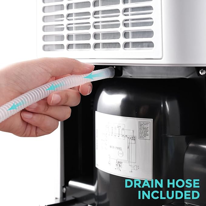 1500 Sq.Ft Dehumidifier, Max 32 Pint Quiet Dehumidifier for Bedroom with HEPA Filter Air Purifiers, Dehumidifiers for Basement with Drain Hose,Home,Bathroom,Auto Defrost,Smart Humidity Control