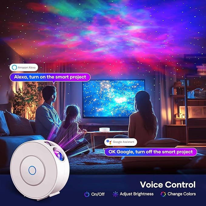 Rare Blue Laser Star Projector with Remote Control,Premium ABS Build & HD Lens, Ultra-Soft Realistic Nebula, Dimmable 16M Colors for Bedroom/Game Room/Party(Blue Stars)