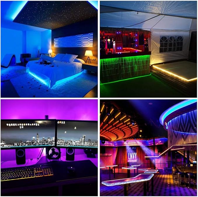 BTF-LIGHTING WS2812B RGB ECO LED Strip, Chasing Effects 5050SMD Individually Addressable 16.4FT 60Pixels/m 300Pixels Flexible Dream Color IP30 for Bedroom DIY Projects DC5V(No Adapter or Controller)