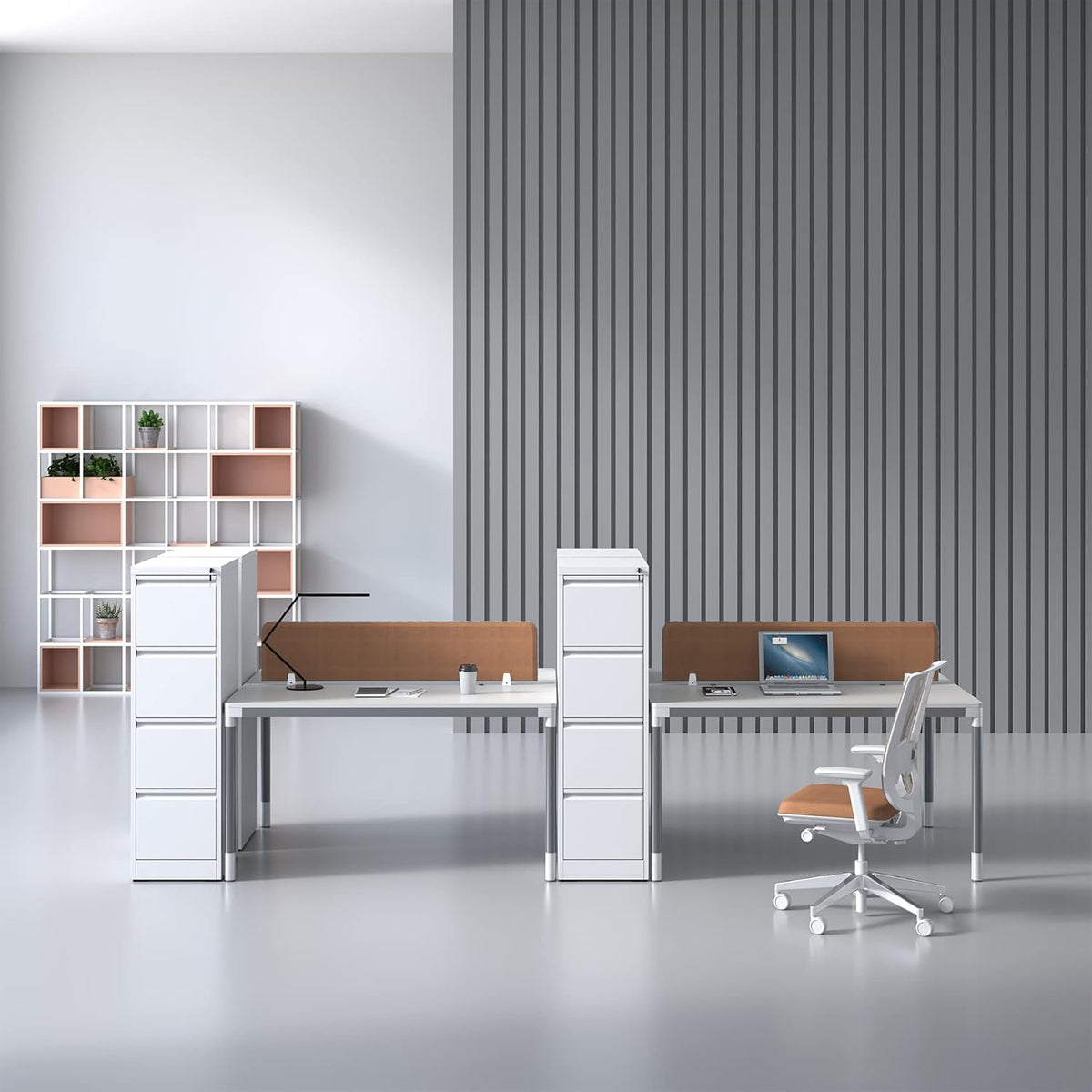 4 Drawer File Cabinet with Lock, Vertical File Cabinet with Lock, Locking File Cabinet Hanging Files for A4/ Legal/Letter,White