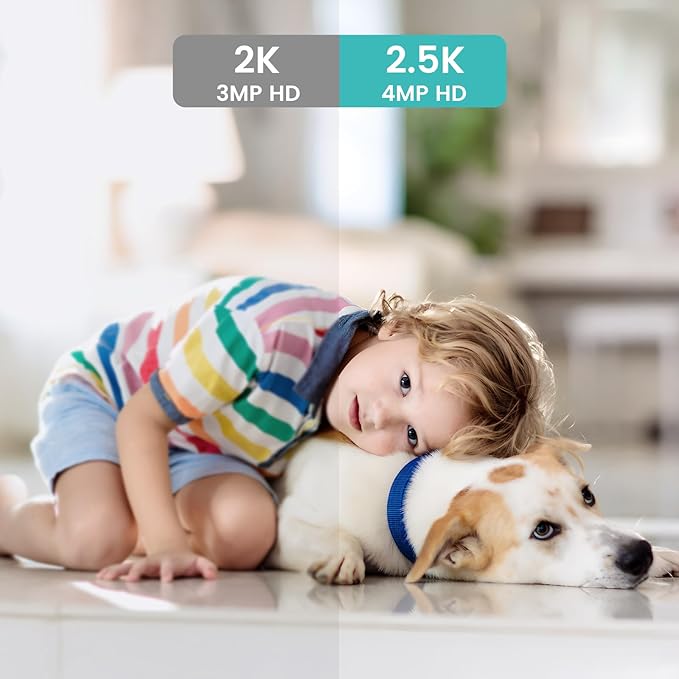 litokam Indoor Cameras for Home Security with Night Vision, Pet Camera with Phone App, WiFi Home Security Camara, Baby Monitor Compatible with Alexa, Motion Detection, 2-Way Audio, 4 Pack, 4MP