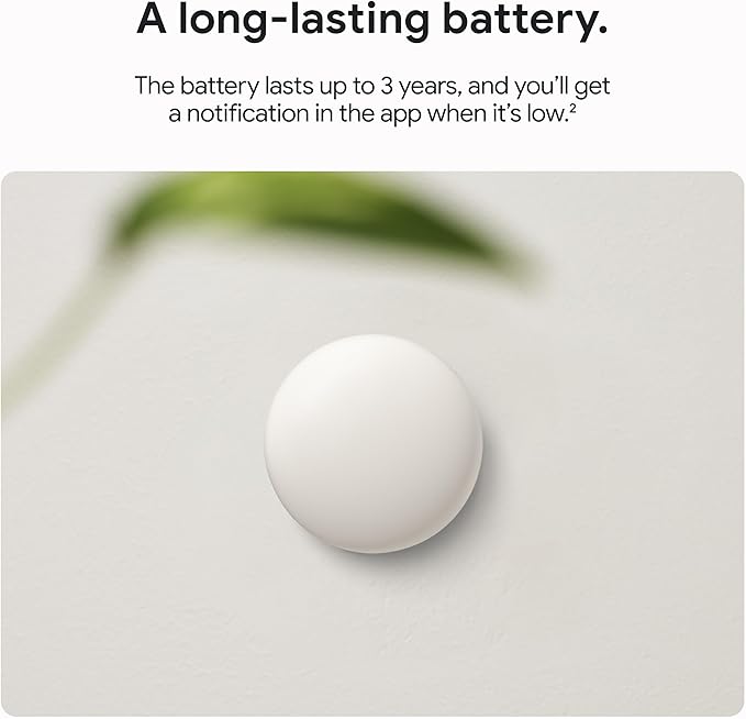 Google Nest Temperature Sensor (2nd Gen) 3 Pack - Room Comfort Sensor with Scheduling - Works with The Nest Learning Thermostat (3rd and 4th Gen) and Nest Thermostat E - Porcelain