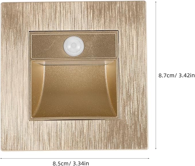 Luxshiny Recessed Led Step Light Motion Glow Indoor Stair Deck Illumination Stylish Embedded -Friendly for Navigation Bedrooms Hallways
