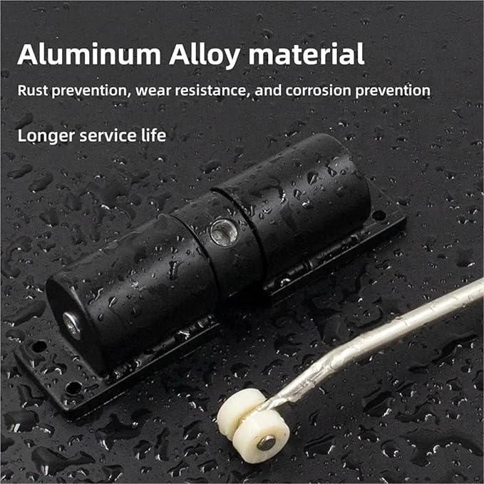 Automatic Adjustable Closer Surface Mounted Automatic Heavy Duty Safety Spring Closer for Interior Exterior Black Door Closer 1Pcs(Black)