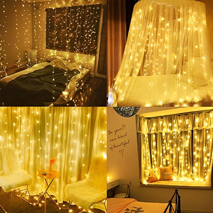 Moobibear 66Ft 200LED Plug-in Waterproof Fairy String Lights with 8 Lighting Modes - Indoor & Outdoor Decor for Bedroom, Girl’s Room, Garden, Party, Christmas - Warm White Twinkle Lights
