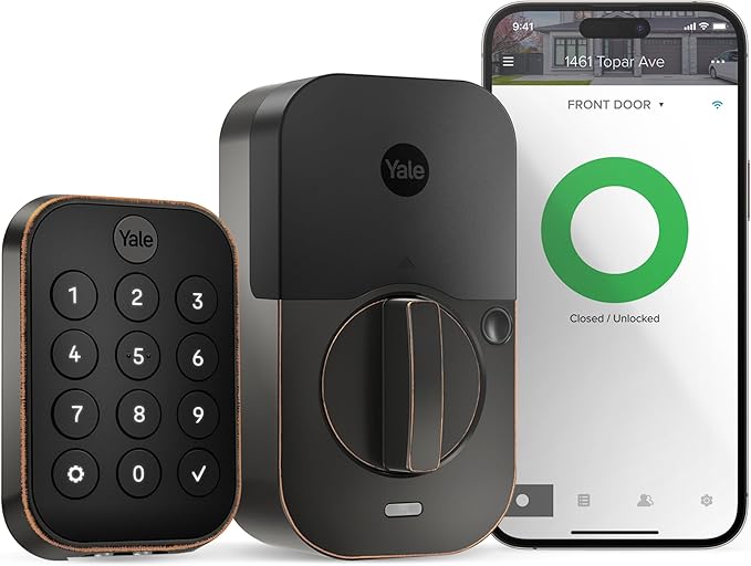Yale Assure Lock 2 – Satin Nickel Smart Lock for Front Door Deadbolt with Keypad, Z-Wave Connectivity, and Backup Key, YRD430-WF1-0BP