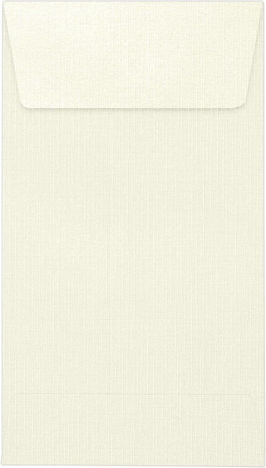 LUXPaper #5 1/2 Coin Envelopes | Peel & Press | 3 1/8" x 5 1/2" | Natural Linen | 80lb. Text | 250 Qty