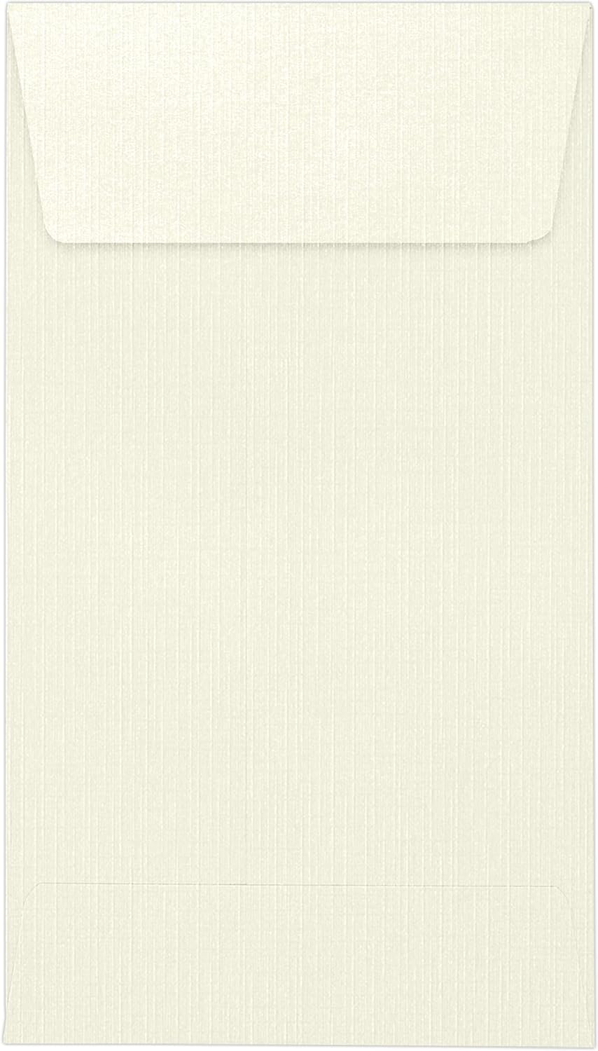 LUXPaper #5 1/2 Coin Envelopes | Peel & Press | 3 1/8" x 5 1/2" | Natural Linen | 80lb. Text | 500 Qty