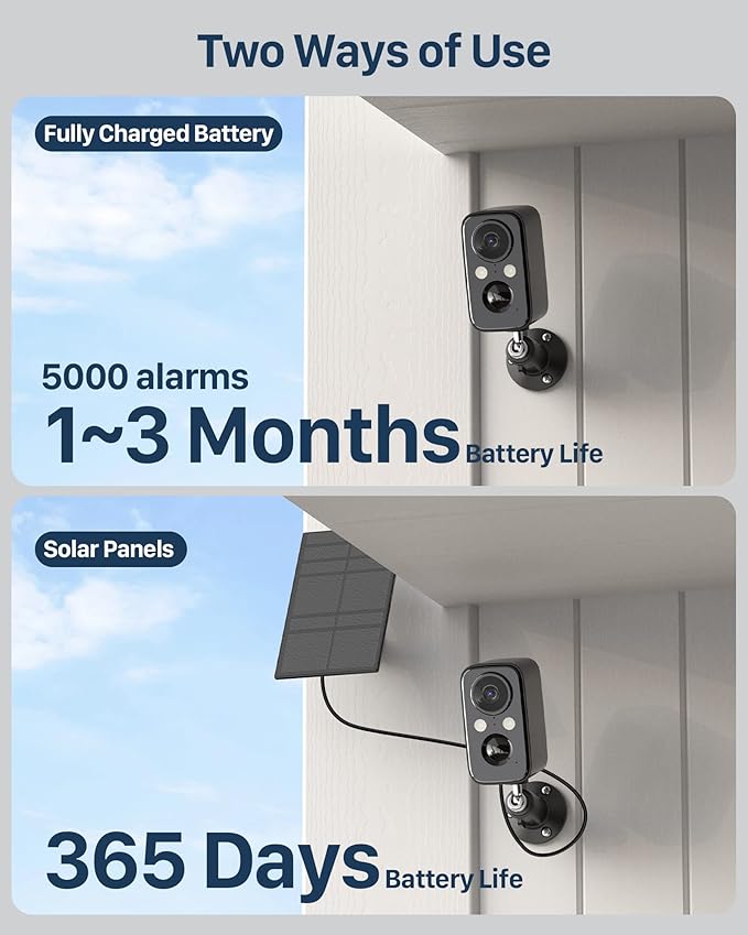 Security Cameras Wireless Outdoor, Flood Light Solar Cameras for Home Security, Home Camera with Color Night Vision, PIR Human Detection, 2-Way Talk, IP66 Waterproof, SD Card/Cloud Storage