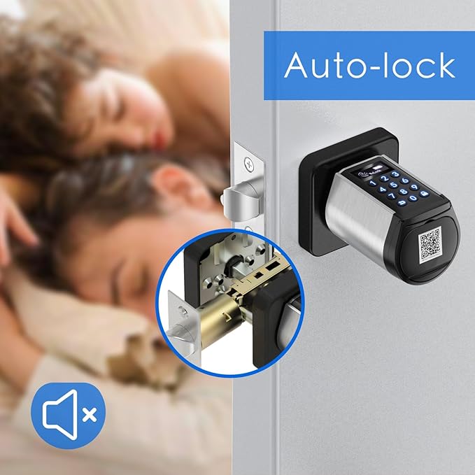 WELOCK Smart Deadbolt Lock, Keyless Entry Door Lock for Front Door, Security WiFi Deadbolt with Keypad, App Control, Anti-Peeking Password,Easy Installation for Bedroom,Home, Apartment,Hotel,Garage