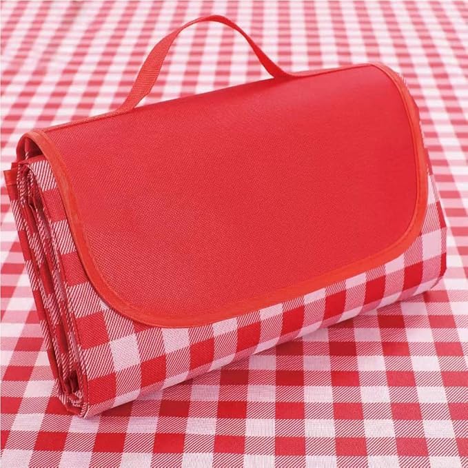 Extra Large Picnic Blanket Beach Blankets, Outdoor Foldable Waterproof Sand Mat for Beach Camping Hiking Travel Family Concerts Grass Park Music Festival Lawn Mats (Red, 80x60inch)