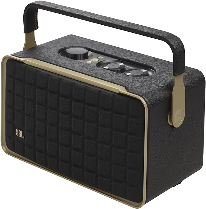 JBL Authentics 300 Portable Wireless Bluetooth Speaker (Black/Gold)