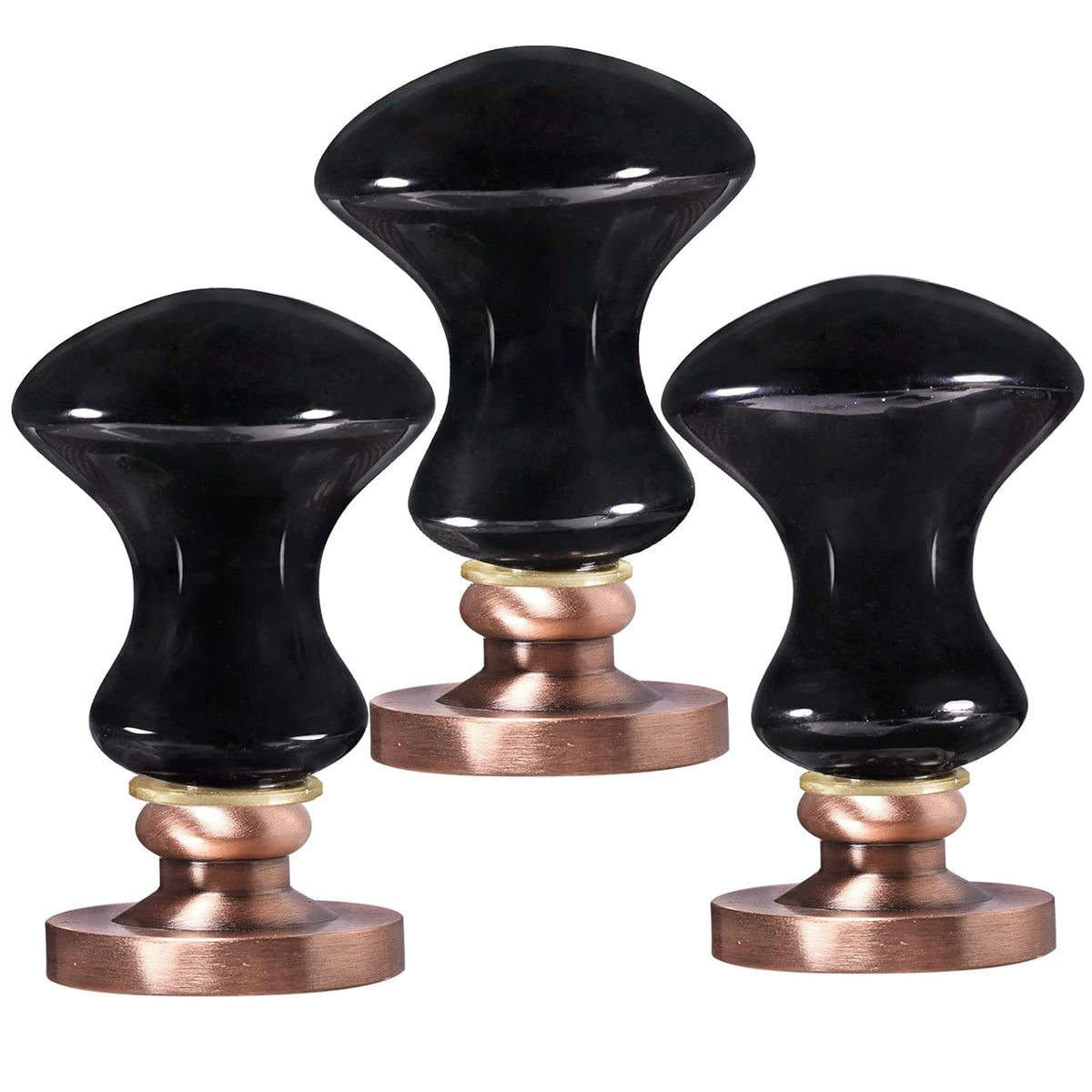 rockcloud Wax Seal Stamp Set, 4 Pieces Sealing Wax Stamps Copper Seals with 1 Black Obsidian Seal Handle for Cards Envelopes Invitation Decoration, Love Expressiont with Rose