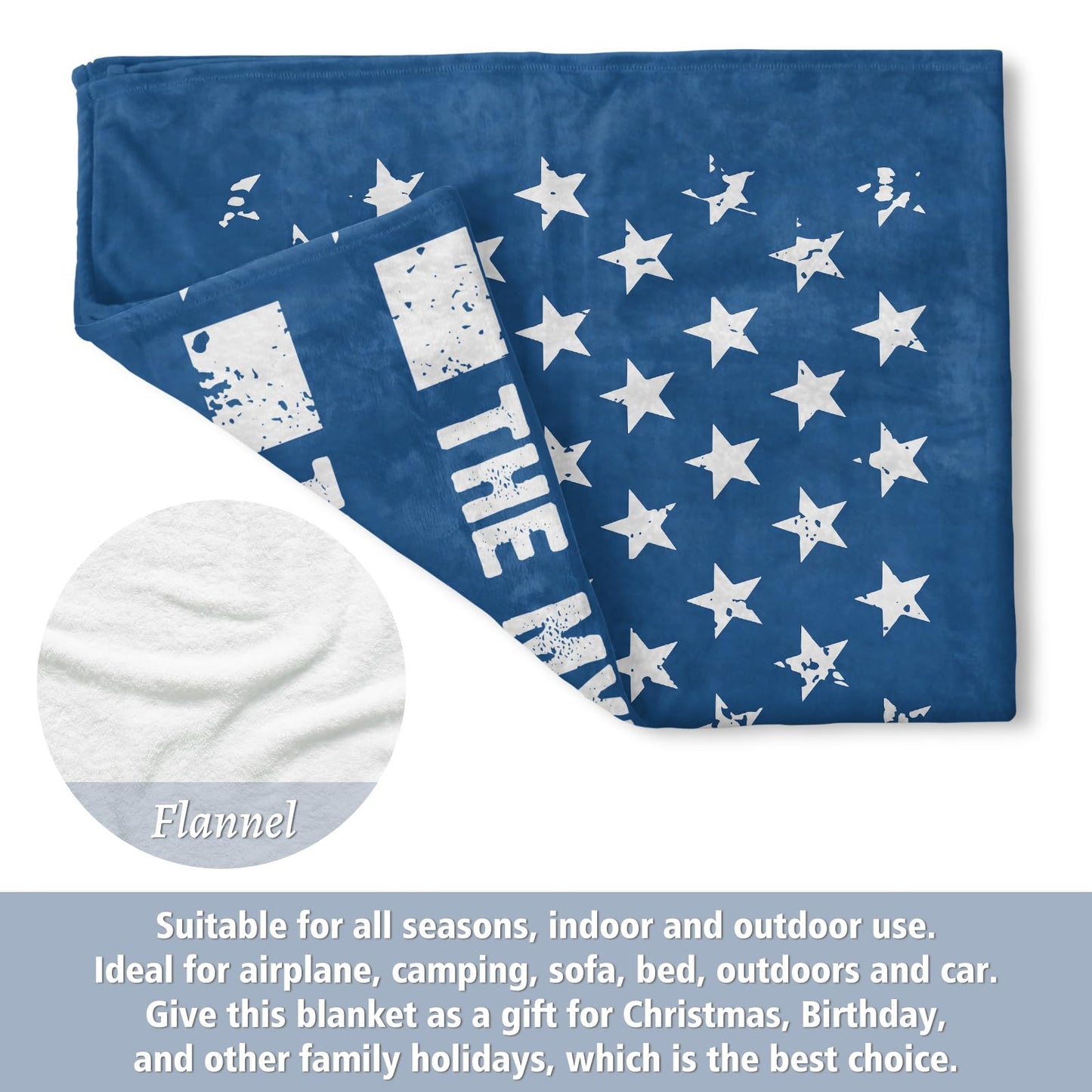 musaecoin Gifts for Boyfriend Birthday- American Flag Blanket with The Man The Myth The Legend- Boyfriend Gifts Ideas, Soft Useful Blanket Throw for Bed Sofa Car Napping Camping, 60”×50”