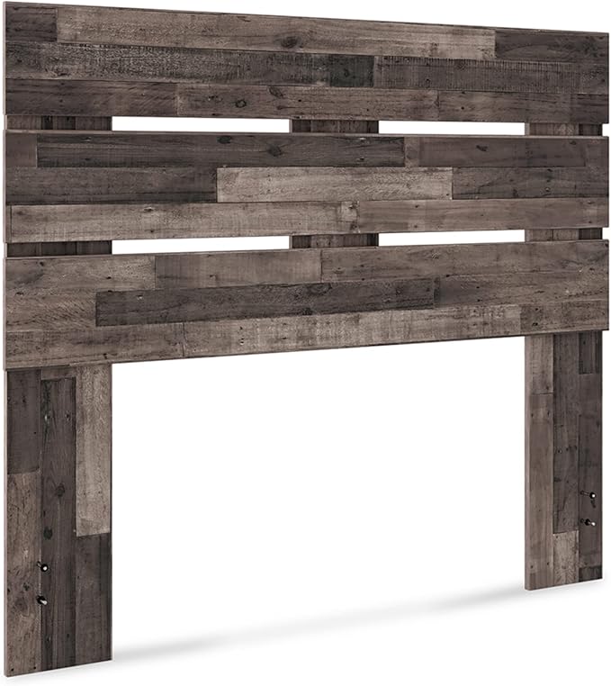 Signature Design by Ashley Neilsville Butcher Block Panel Headboard, Full, Brown