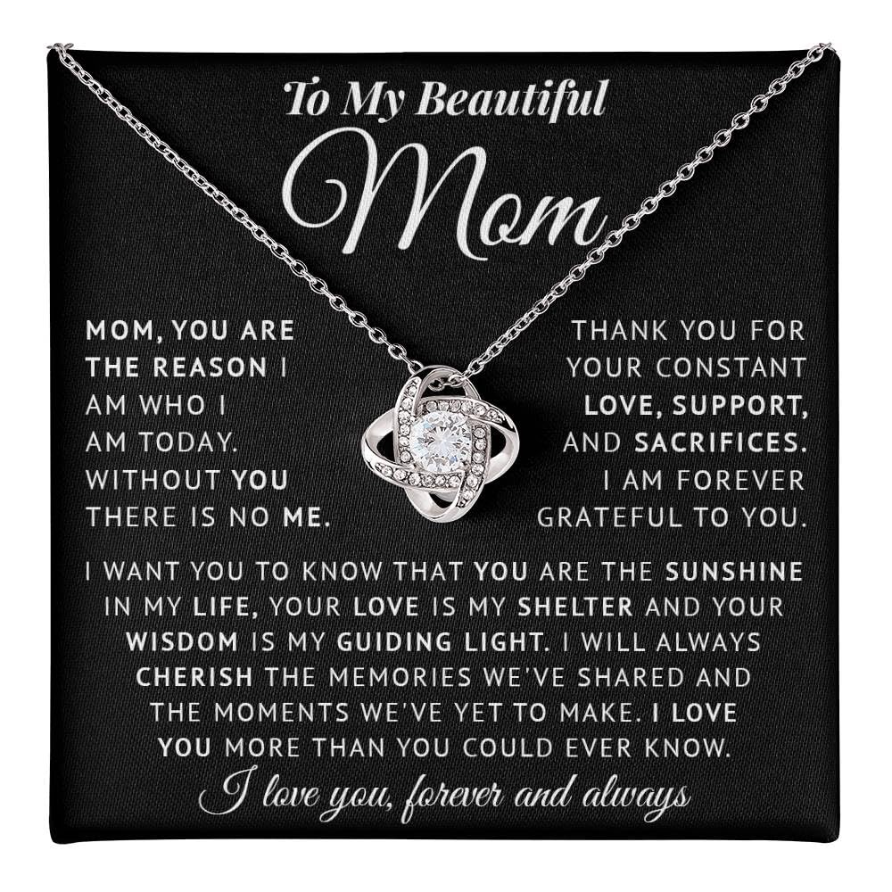 To My Mom Necklace Gifts Meaningful Gift to Mom from Son Without You There Is No Me – I Love You Necklace, Sentimental Mother's Day Gift for Mom from Son, Unique Moms Birthday Gift Ideas#3