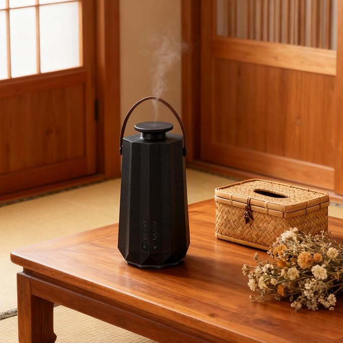 Fabater Essential Oil Diffuser, Smart Fragrance Diffuser, Portable 50ml Smart Scent Air Machine, App Control Low Noise Air Freshener for Plants, Pets, Home, Office, Dormitory (Black)