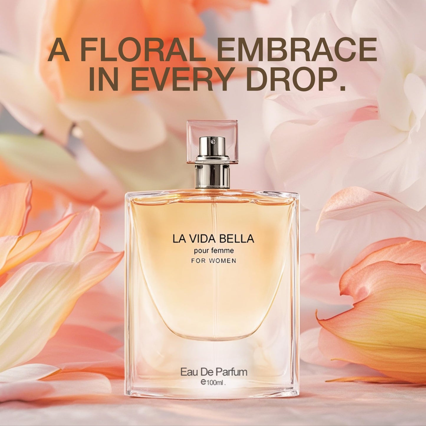 A CENTER 4PCS Perfume Set for Women - Floral Fragrance Gift Set with Vanilla,Sweet Fruity Eau De Parfume| 3.4 Fl Oz Each(La Vida Bella,La Vida Bella Crystal,La Vida Bella Ext,Valentine Milano)
