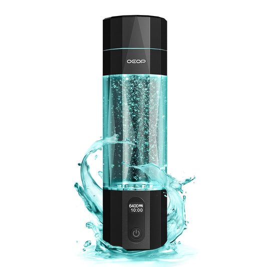 OEOP Upgrade Hydrogen Water Bottle - 6400PPB Hydrogen Water Generator, SPE/PEM Certified, 7oz Portable Hydro Water Machine, Perfect for Gym/Travel/Office & Gifts for Friends/Family