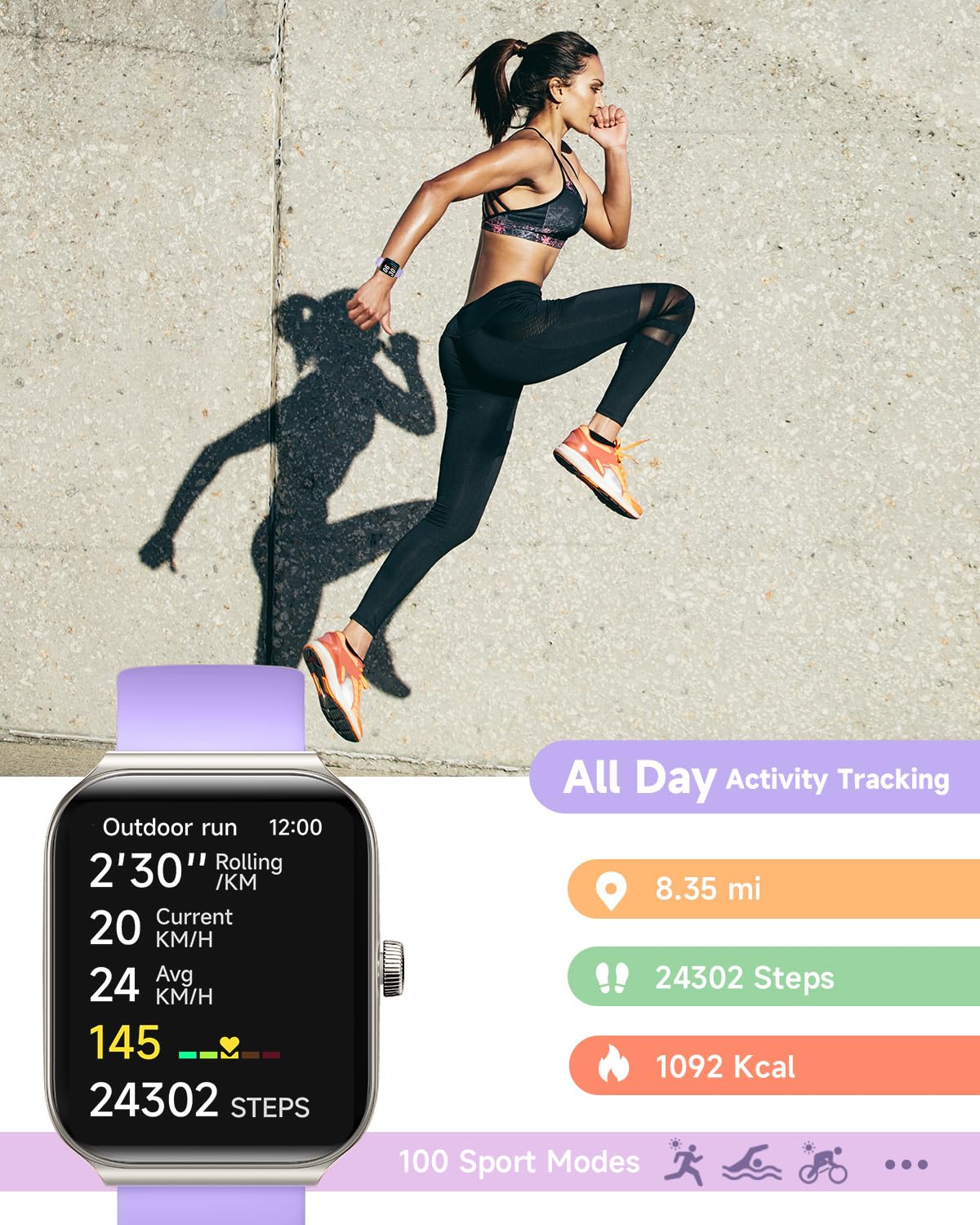 TOOBUR Smart Watch for Women Alexa Built-in, 1.95" Fitness Tracker with Answer/Make Calls, IP68 Waterproof/Heart Rate/Sleep Tracker/100 Sport Modes, Fitness Watch Compatible Android iOS