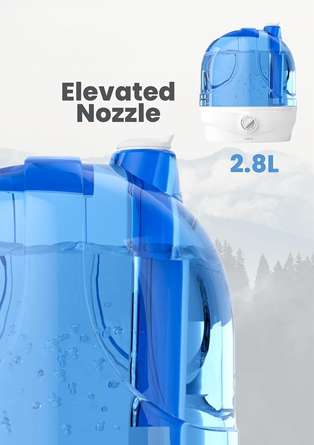 AZEUS Updated Humidifier Series (Blue, 1.8L)