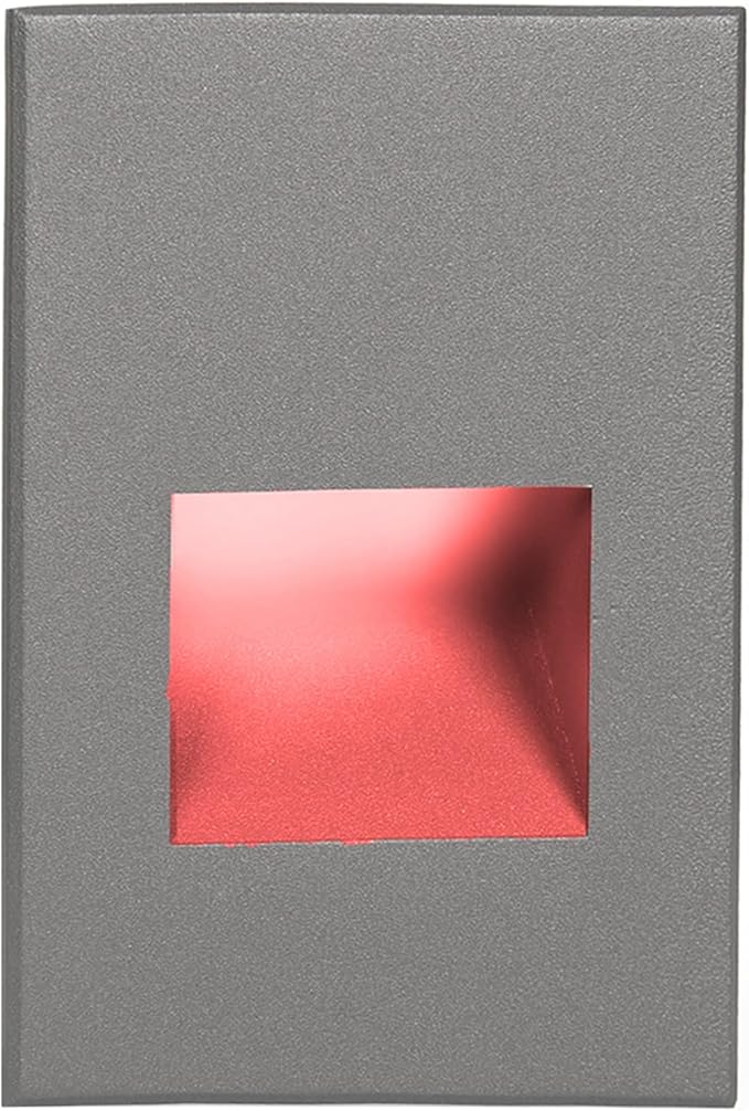 WAC Landscape Lighting, LEDme 120V LED Vertical Indoor and Outdoor Step and Wall Light Red in Graphite