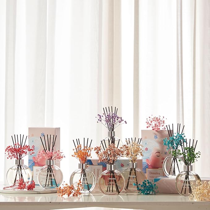 Flower Reed Diffusers for Home with Ocean Breeze