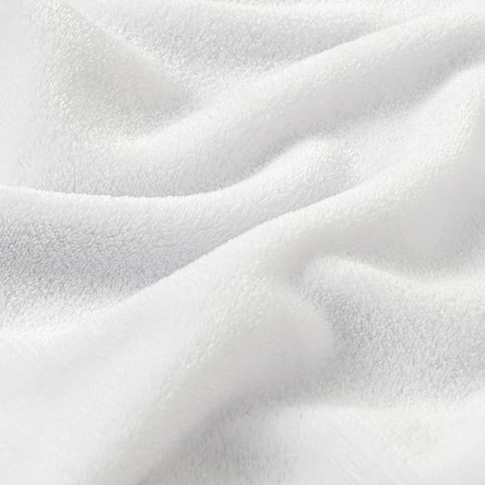 BEDELITE Fleece Blanket King Size Blankets for Bed, Luxury Plush Cozy Fuzzy Blanket 108x90 inches, Super Soft Warm Lightweight Throw Blanket All Seasons Suitable, White