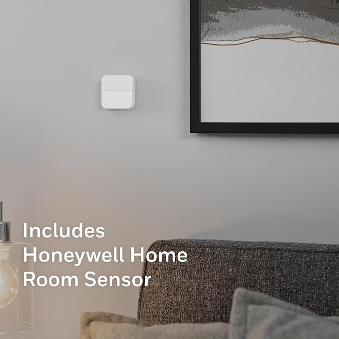 Honeywell Home X8S Smart Thermostat with Room Sensor, Video Doorbell Compatibility, IAQ Control, and Customizable Touchscreen Display, Black