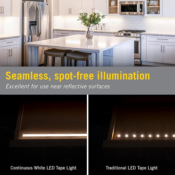 Armacost Lighting RibbonFlex LUX AC Dimmable White COB LED Strip Light Kit Soft White 3000K 421570