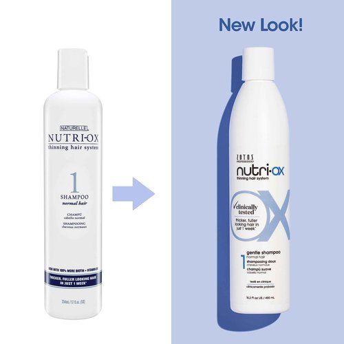 NUTRI-OX Gentle Shampoo & Conditioner | Thicker, Fuller-Looking Hair | Normal Thinning Hair | Peppermint | Clinically & Dermatologically Tested | 33.8 Fl Oz