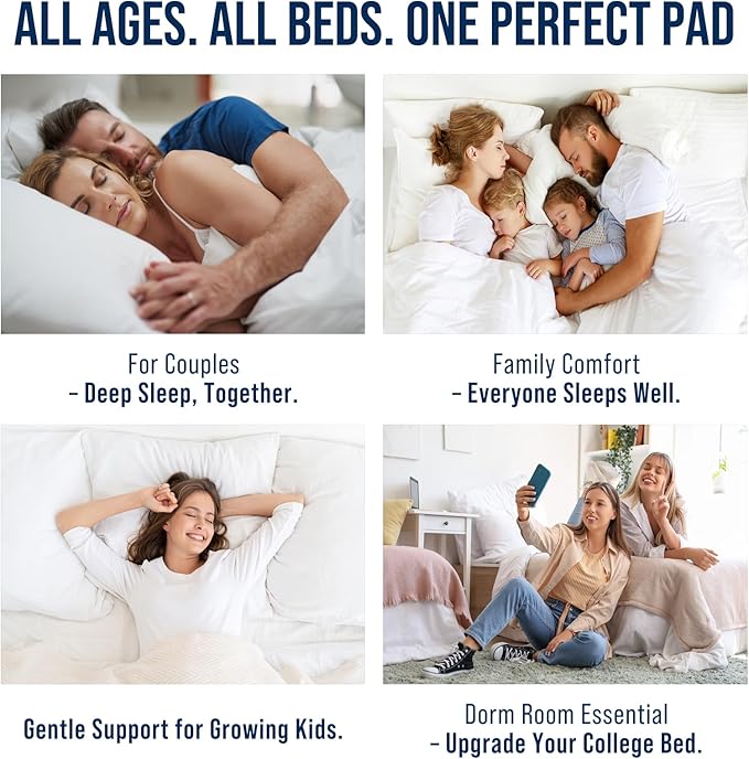 OLANLY Twin Quilted Fitted Mattress Pad – Soft Down Alternative Pillow Top Mattress Topper, Cooling Comfort Breathable Mattress Cover, Machine Washable Deep Pocket Mattress Protector, Dark Grey
