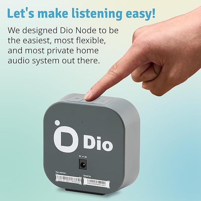 Dio Node Multiroom Wi-Fi Home Speakers (3-Pack), Works with Apple AirPlay 2 and Other Apple Devices, Immersive Sound System, Easy to Connect, Spotify Player