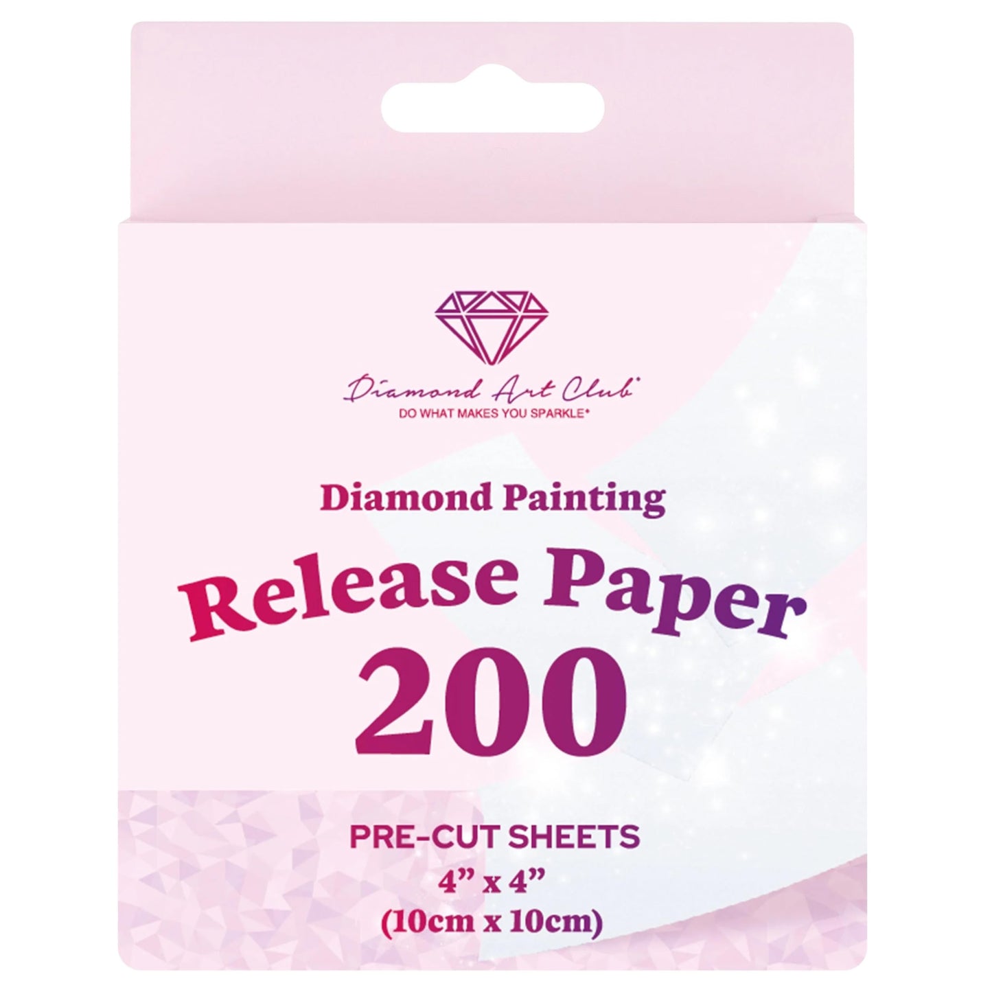 DIAMOND ART CLUB 200-Piece Premium Diamond Painting Release Paper Pack, Multiuse Painting Paper, Precut Cover Replacements, 4" x 4"" (10 cm x 10 cm)"