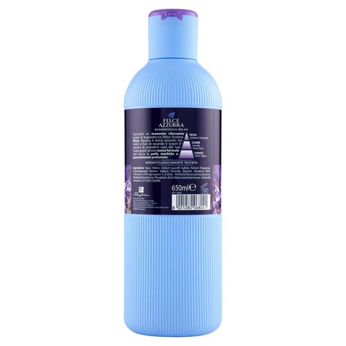 Felce Azzurra Relax Body Wash - 6 Packs of 650 ml - Total: 3900 ml