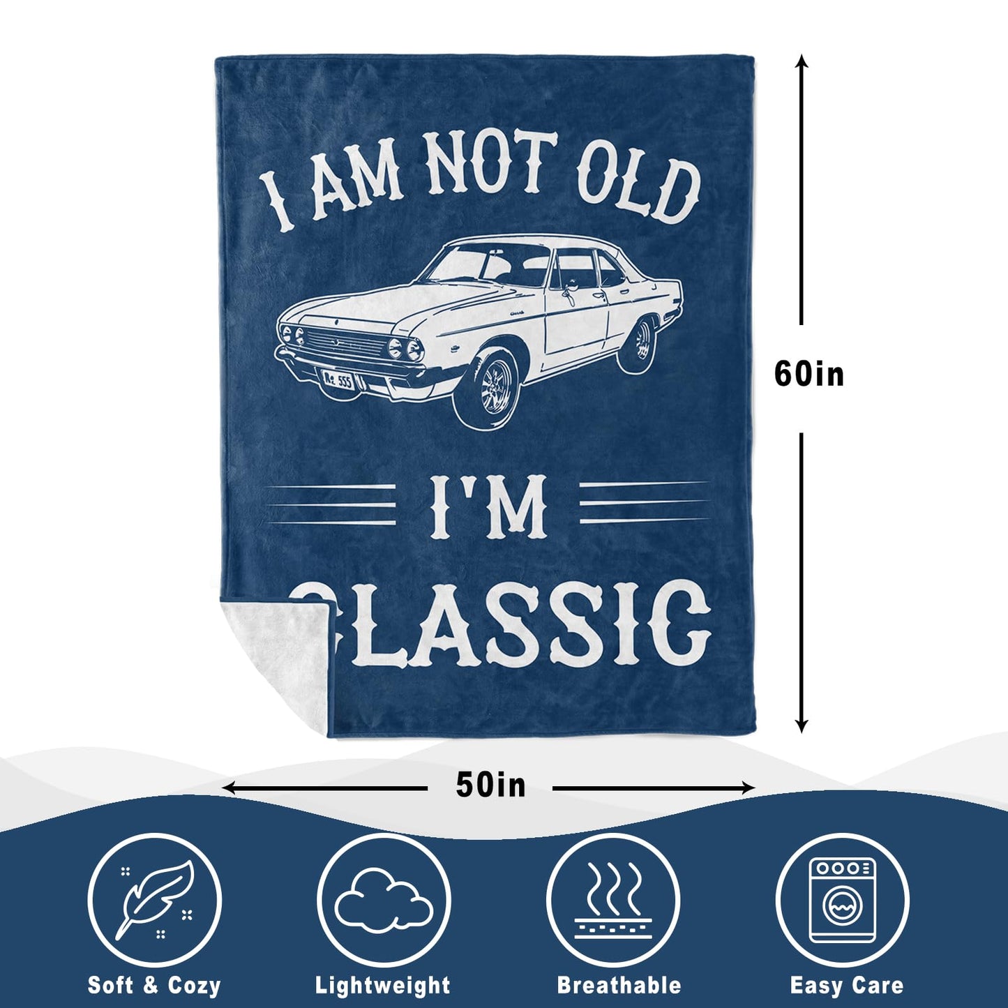 PAZISOL Gifts For Men, Funny Gifts For Men, Fathers Day Birthday Gift For Him, Best Older Man Gift Ideas, Unique Gag Present For Male Grandpa Dad Husband, Cool Fun Retired Gift For Man 60"X50" Blanket